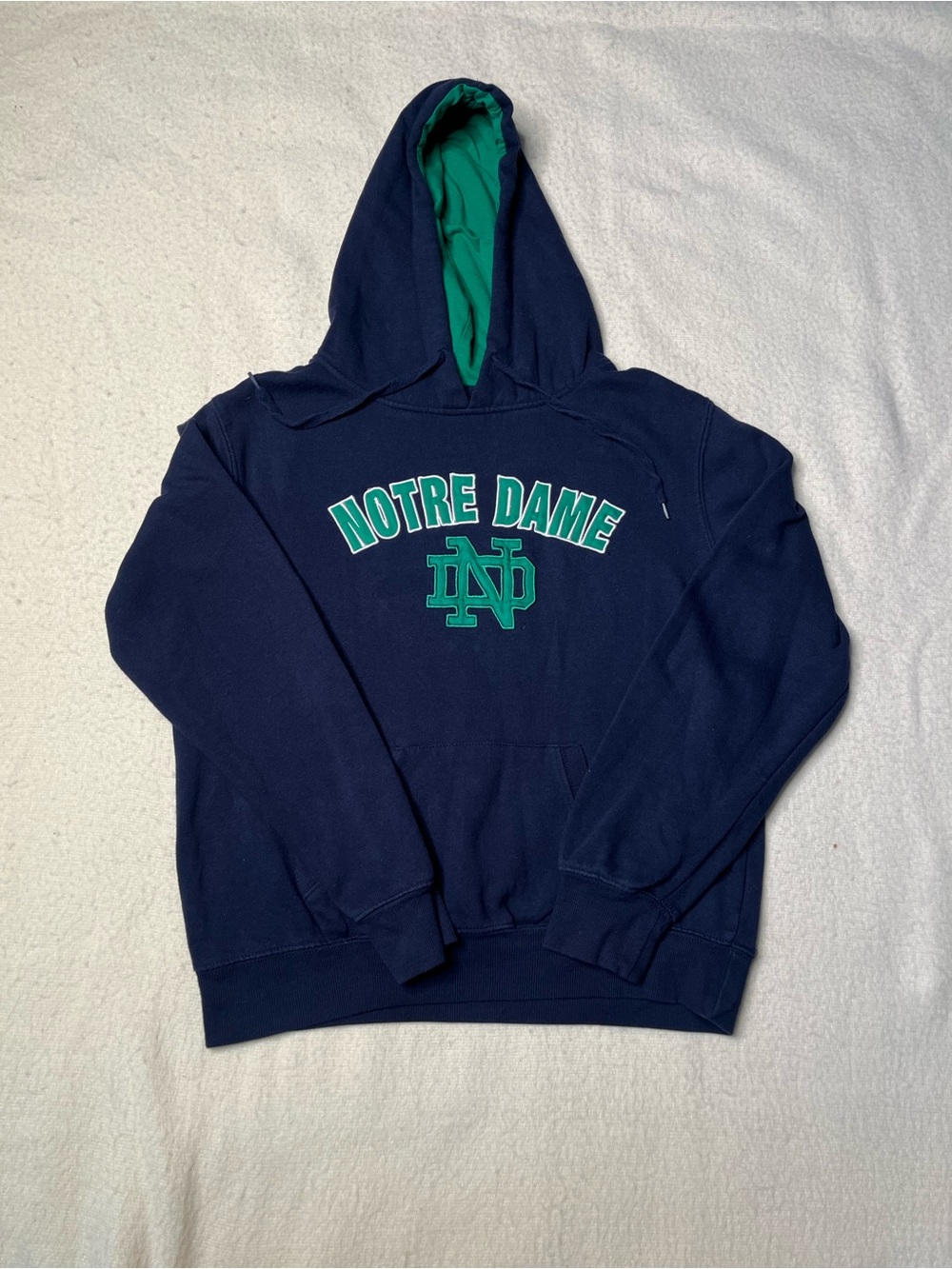 Colosseum NCAA Notre Dame Fighting Irish Blue Pullover Hoodie Women’s M Y2K Vtg